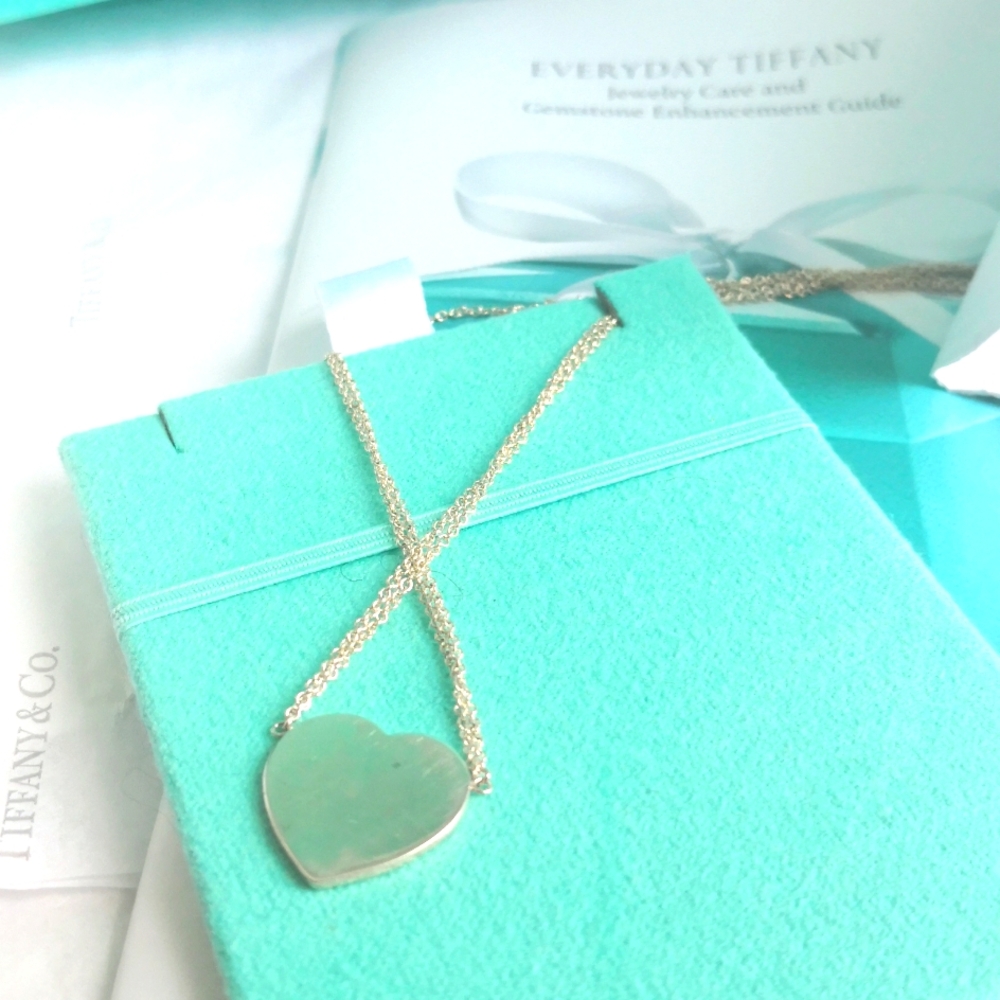 Tiffany & Co. 925 Sterling Silver Heart Necklace, Return To Tiffany Collection - Picture 5 of 8